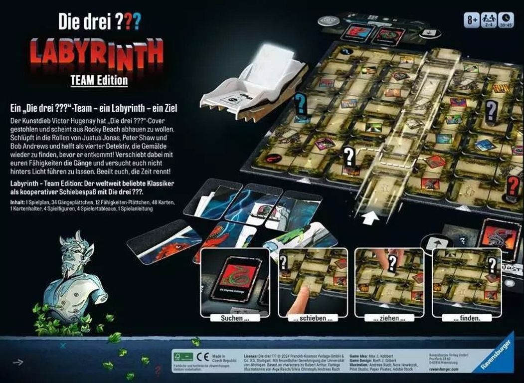 Die drei ??? Labyrinth: Team Edition rückseite der box