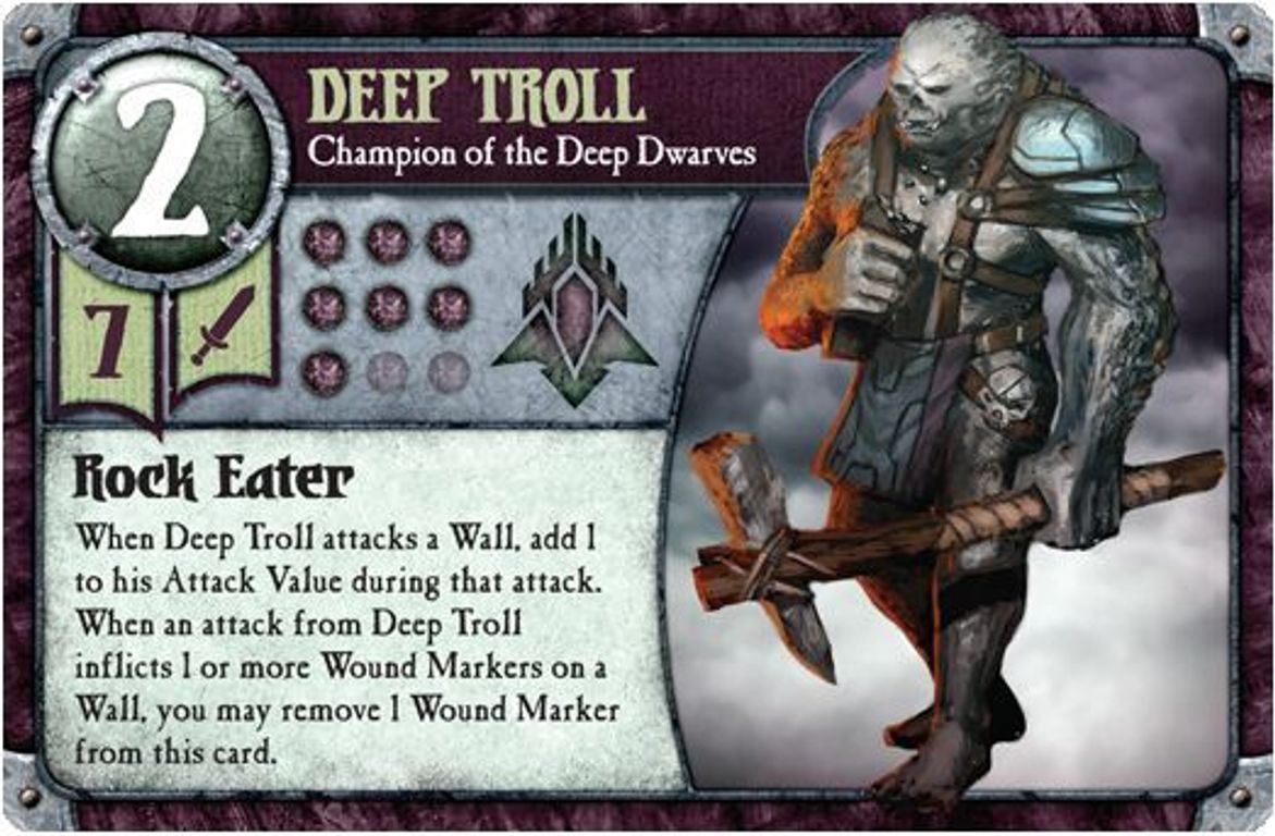 Summoner Wars: Piclo's Magic Reinforcement Pack Deep troll carta
