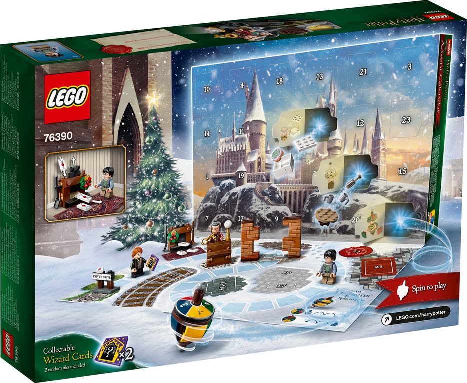 LEGO® Harry Potter™ Calendario de Adviento 2021 parte posterior de la caja