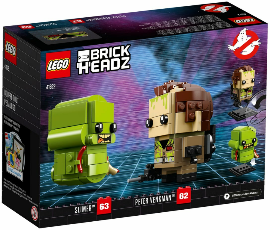 LEGO® BrickHeadz™ Peter Venkman™ & Slimer™ rückseite der box