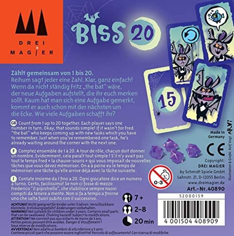 Biss 20 parte posterior de la caja