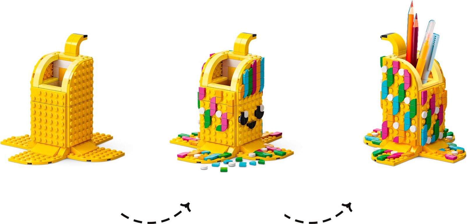 LEGO® DOTS Cute Banana Pen Holder components