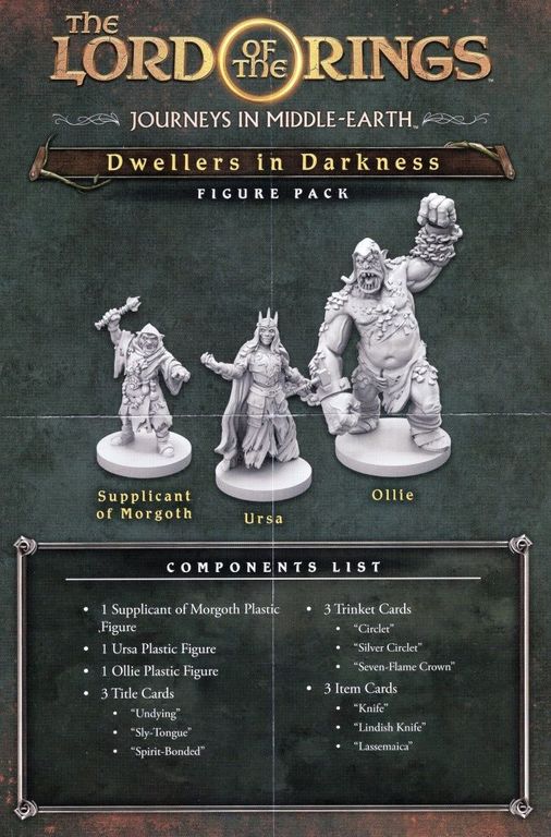 The Lord of the Rings: Journeys in Middle Earth - Dwellers in Darkness back of the box