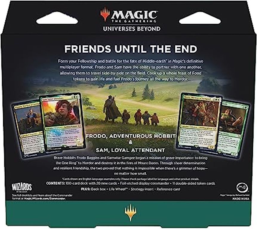 Magic: The Gathering - Commander Deck Lord of the Rings: Tales of Middle-earth - Food and Fellowship parte posterior de la caja