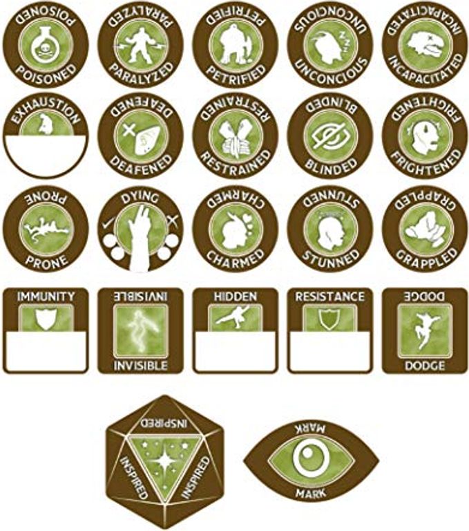 Dungeons & Dragons - Ranger Token Set componenti