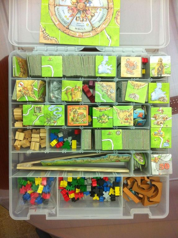 Carcassonne: Wheel of Fortune components