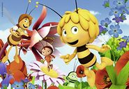 Maya The Bee on The Flower Meadow