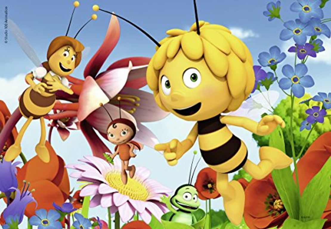 Maya The Bee on The Flower Meadow