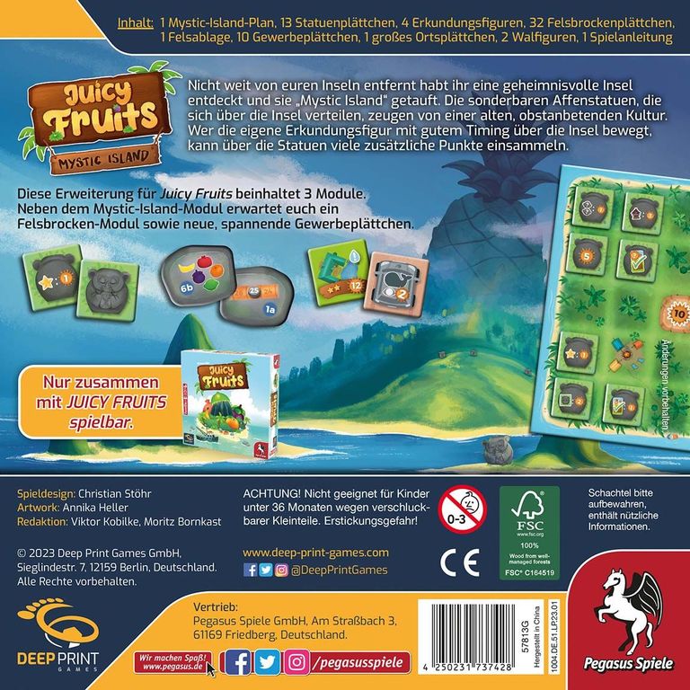 Juicy Fruits: Mystic Island rückseite der box