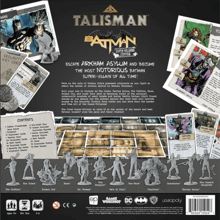 Talisman: Batman - Super-Villains Edition rückseite der box