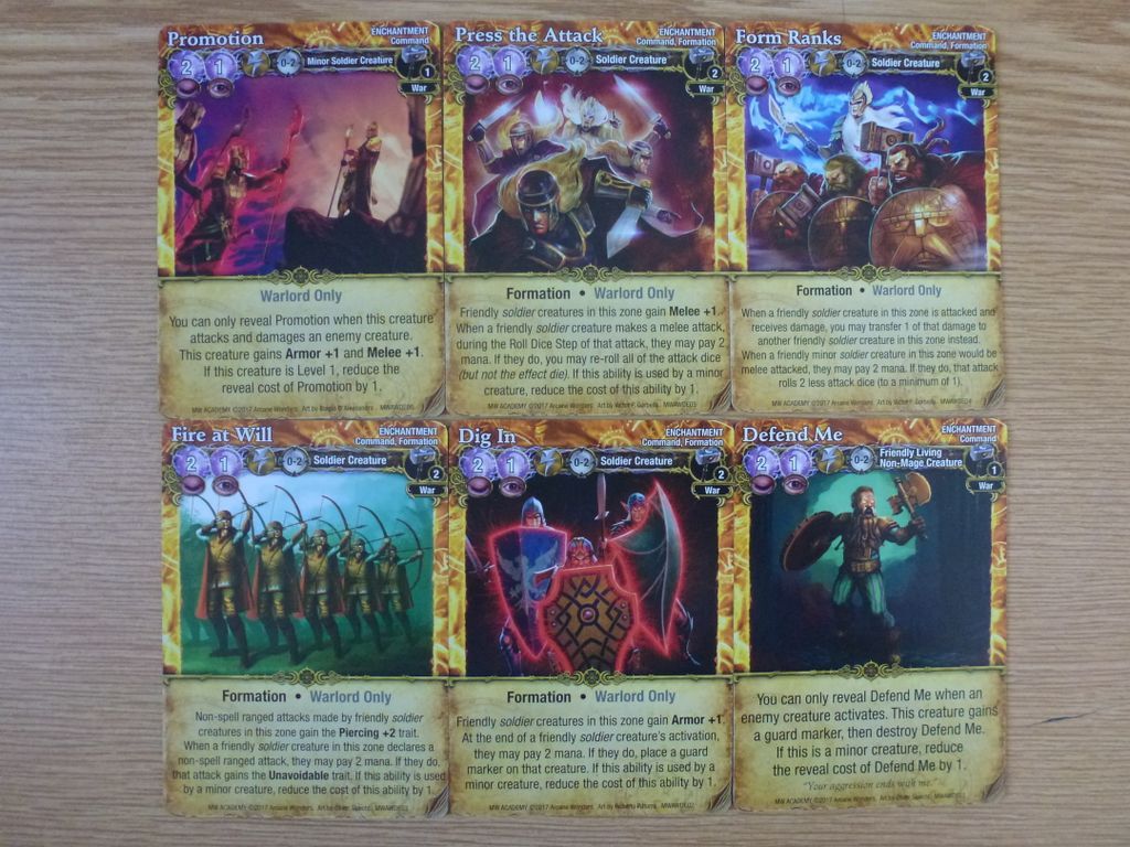 Mage Wars Academy: Warlord Expansion cards