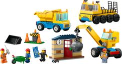 LEGO® City Construction Trucks and Wrecking Ball Crane components