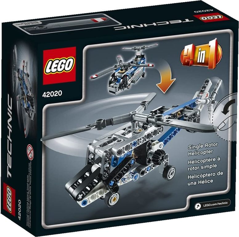 LEGO® Technic L'hélicoptère Bi-rotors dos de la boîte