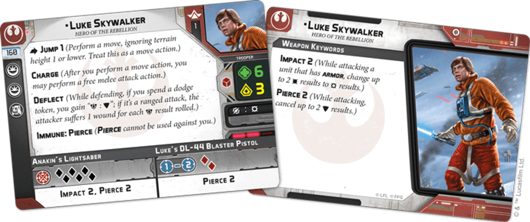 Star Wars: Legion – Limited Edition Luke Skywalker Commander Expansion karten