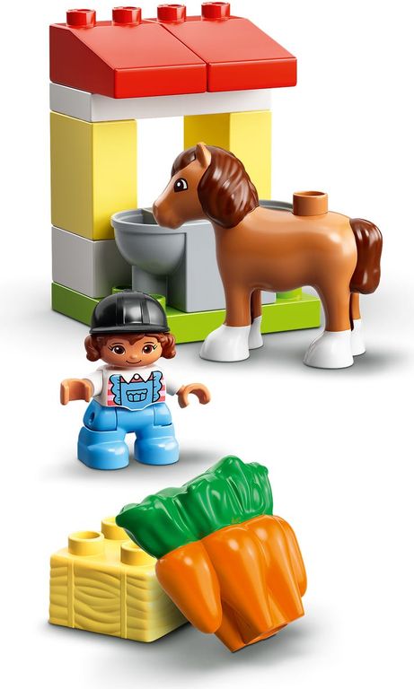 LEGO® DUPLO® Horse Stable and Pony Care components