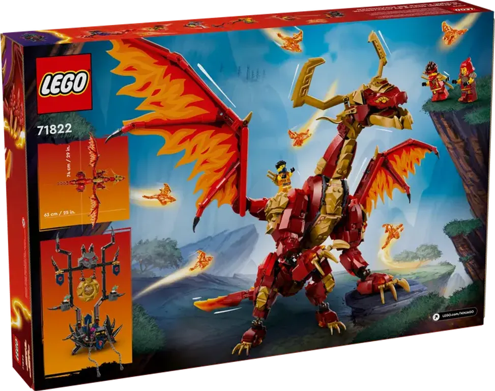 LEGO® Ninjago Dragón Fuente del Movimiento parte posterior de la caja