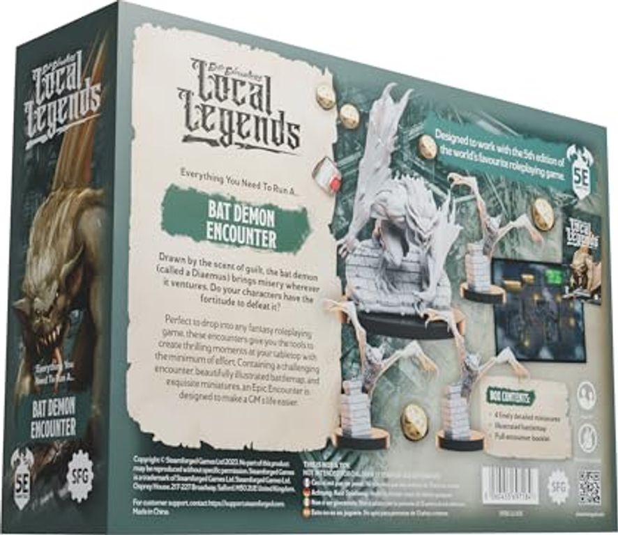Epic Encounters: Local Legends Bat Demon Encounter rückseite der box