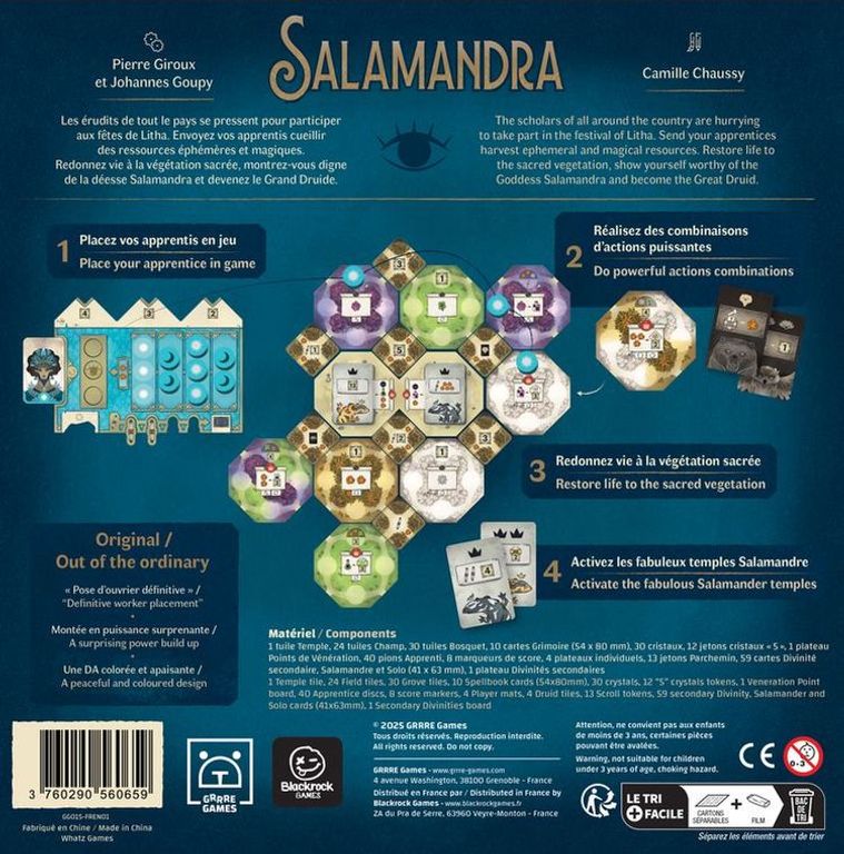 Salamandra parte posterior de la caja