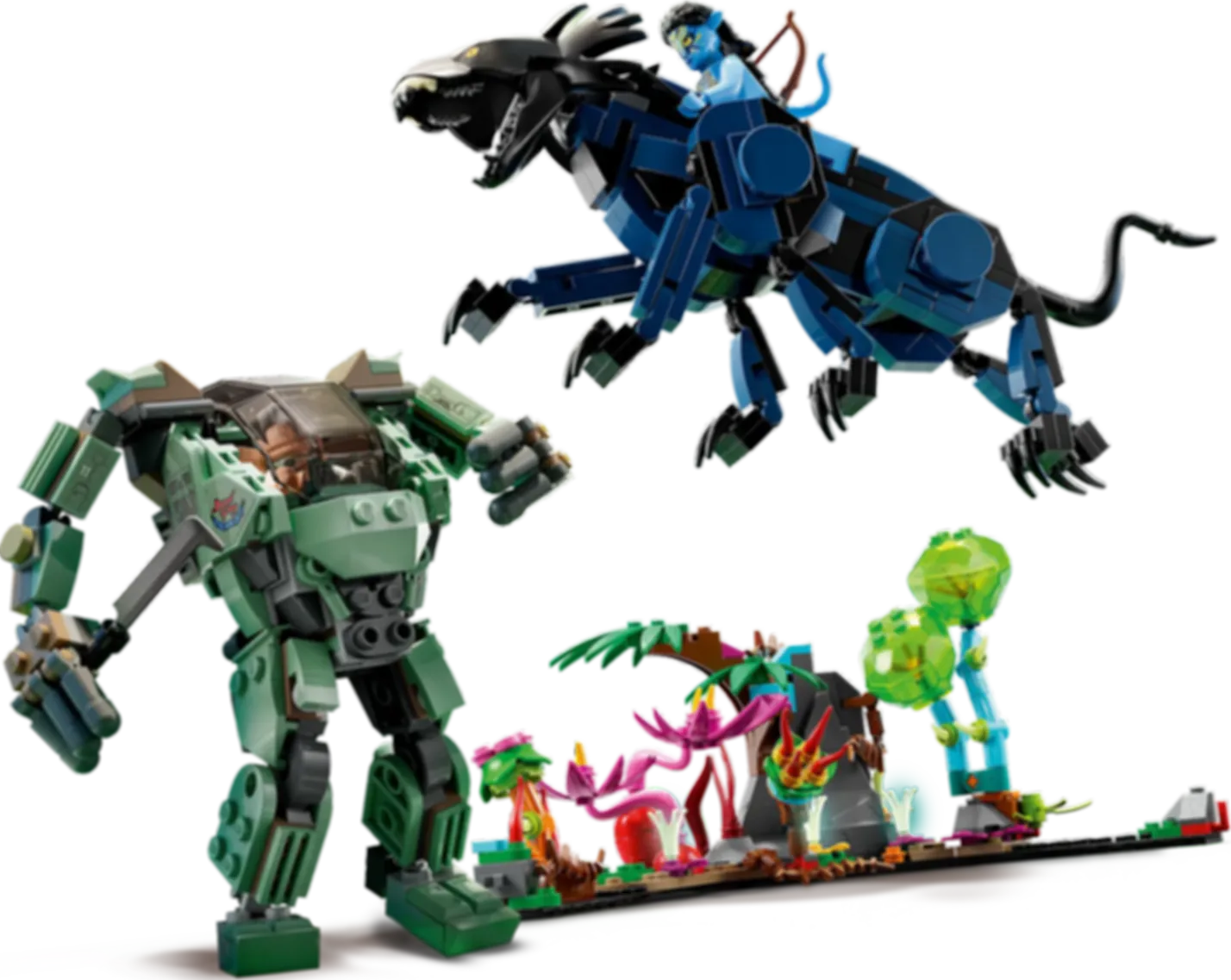 LEGO® Avatar Neytiri et le Thanator vs. Quaritch dans l’exosquelette AMP gameplay
