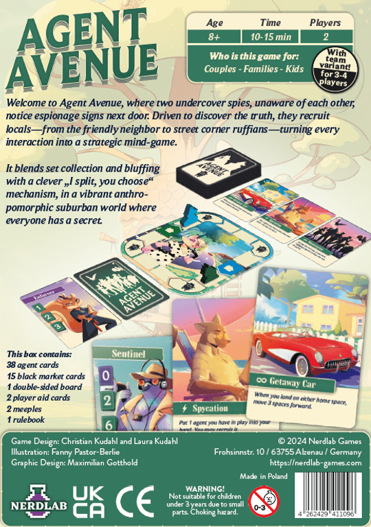 Agent Avenue rückseite der box