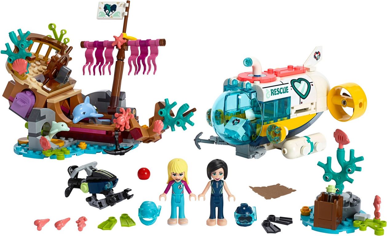 LEGO® Friends Gioco per Bambini La Missione di Soccorso dei Delfini componenti