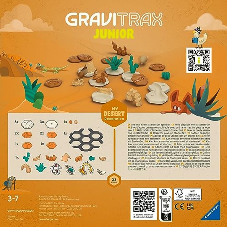 GraviTrax Junior Extension - My Desert back of the box