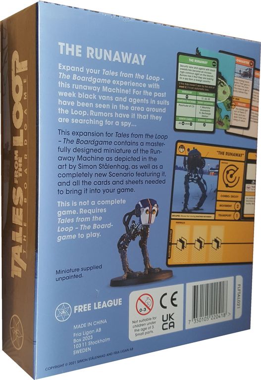 Tales from the Loop: The Board Game – The Runaway rückseite der box