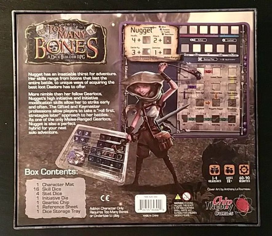 Too Many Bones: Nugget back of the box
