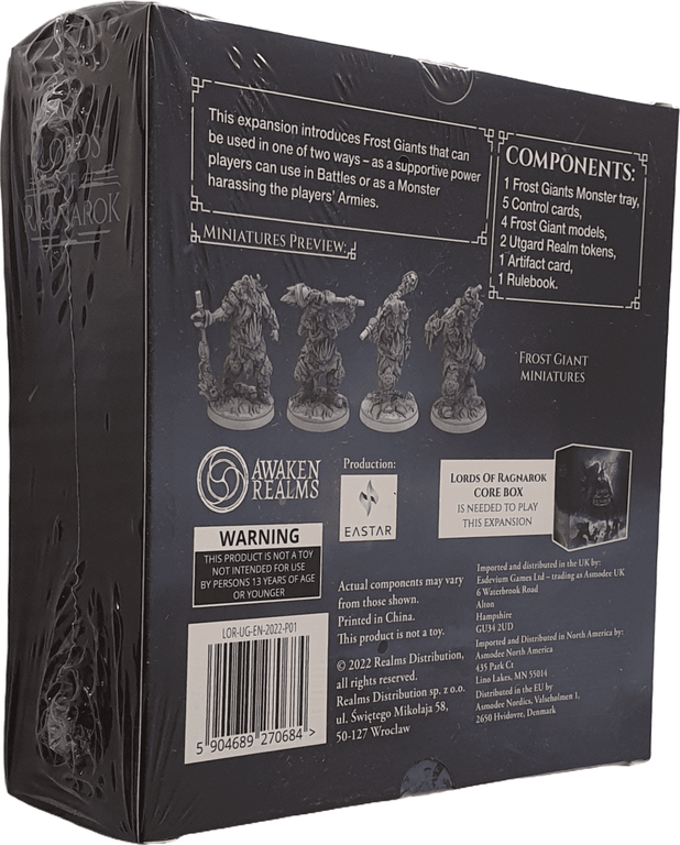 Lords of Ragnarok: Utgard – Realms of the Giants parte posterior de la caja
