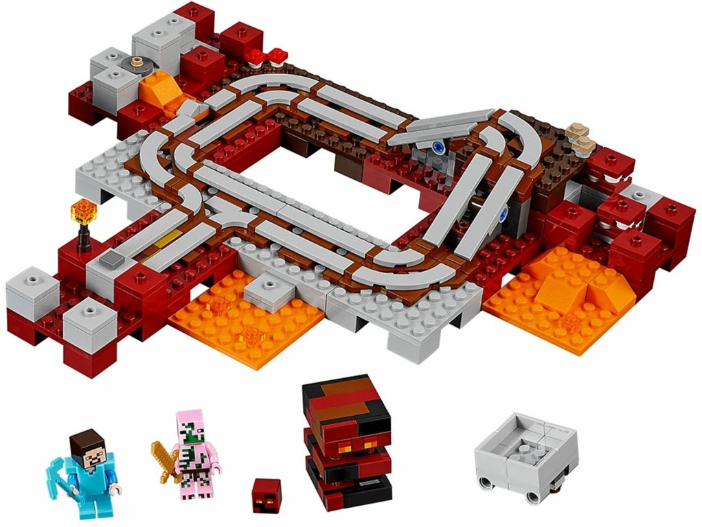 LEGO® Minecraft The Nether Railway components
