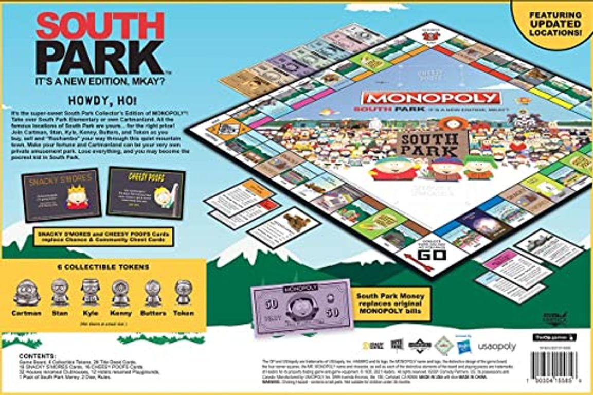Monopoly South Park dos de la boîte