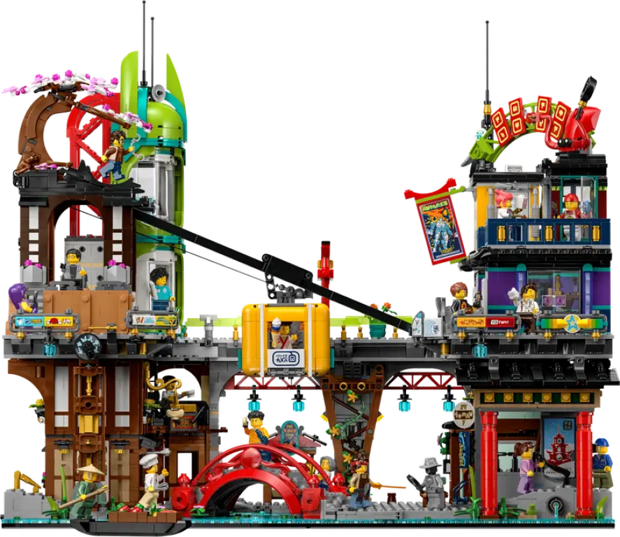 LEGO® Ninjago Mercados de la Ciudad de NINJAGO® jugabilidad