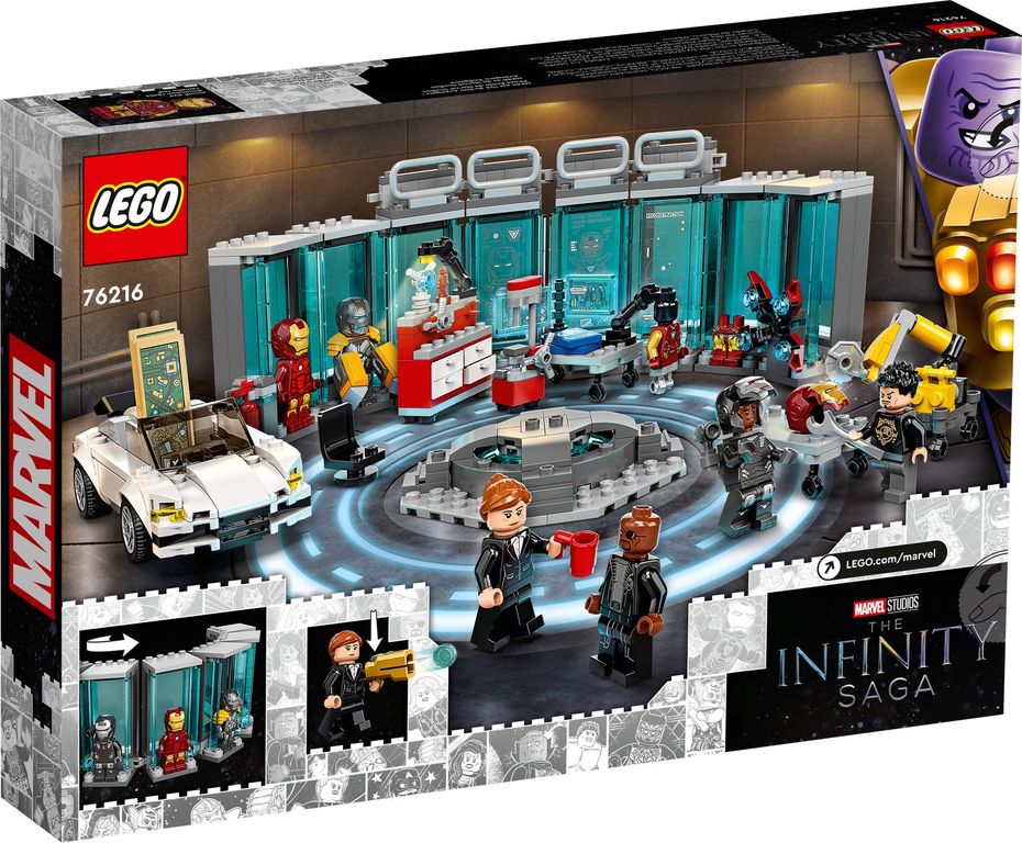LEGO® Marvel Iron Man Armoury back of the box