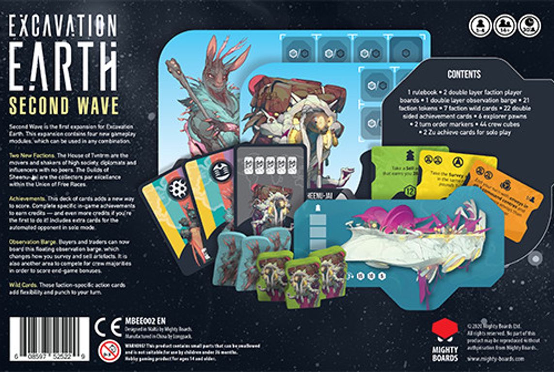 Excavation Earth: Second Wave dos de la boîte