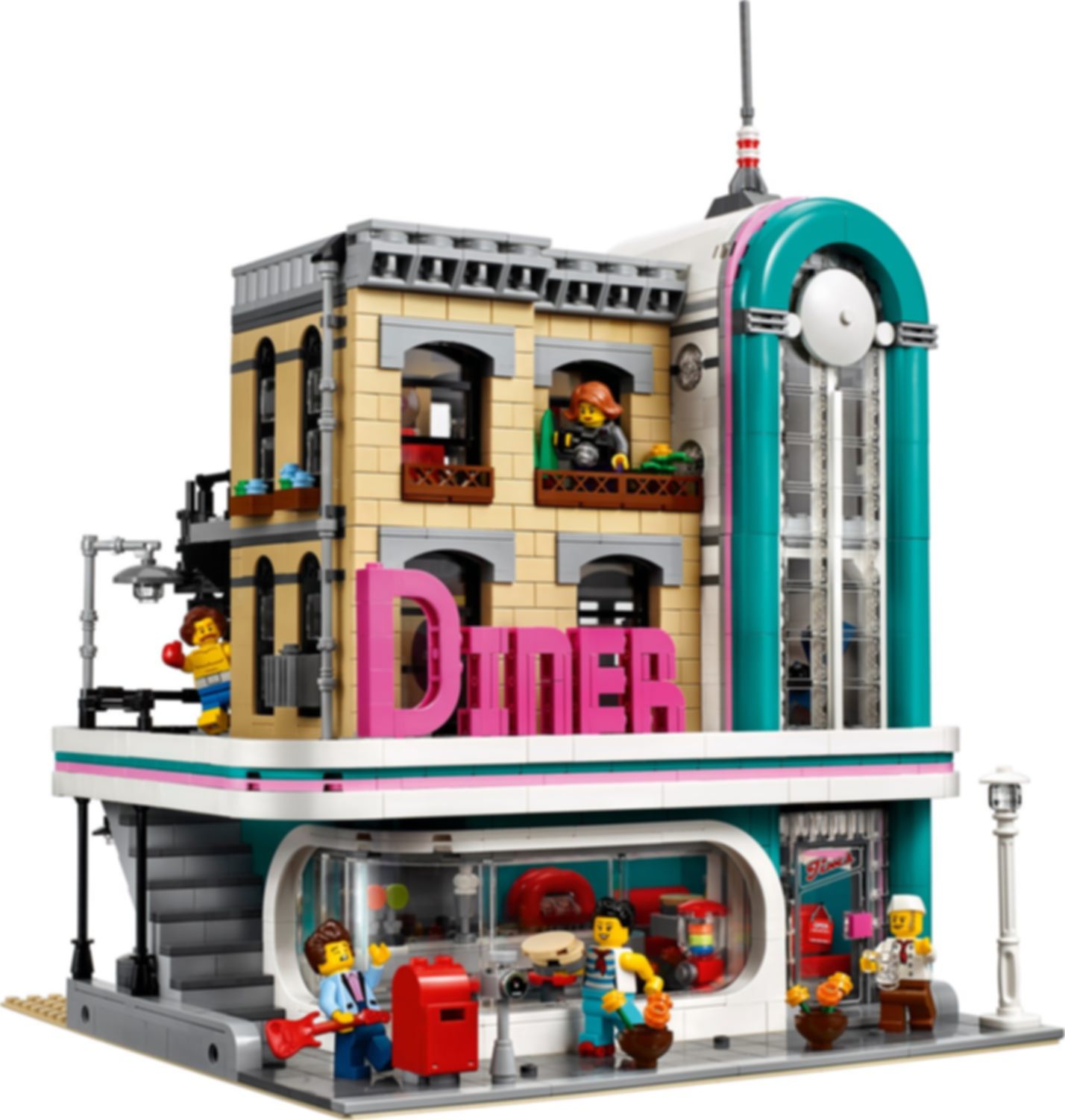 LEGO® Icons Restaurante del centro partes