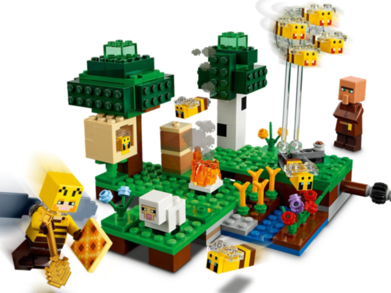 LEGO® Minecraft De bijenhouderij speelwijze