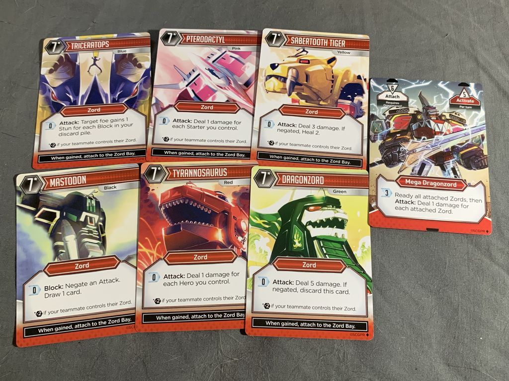 Power Rangers: Deck-Building Game kaarten