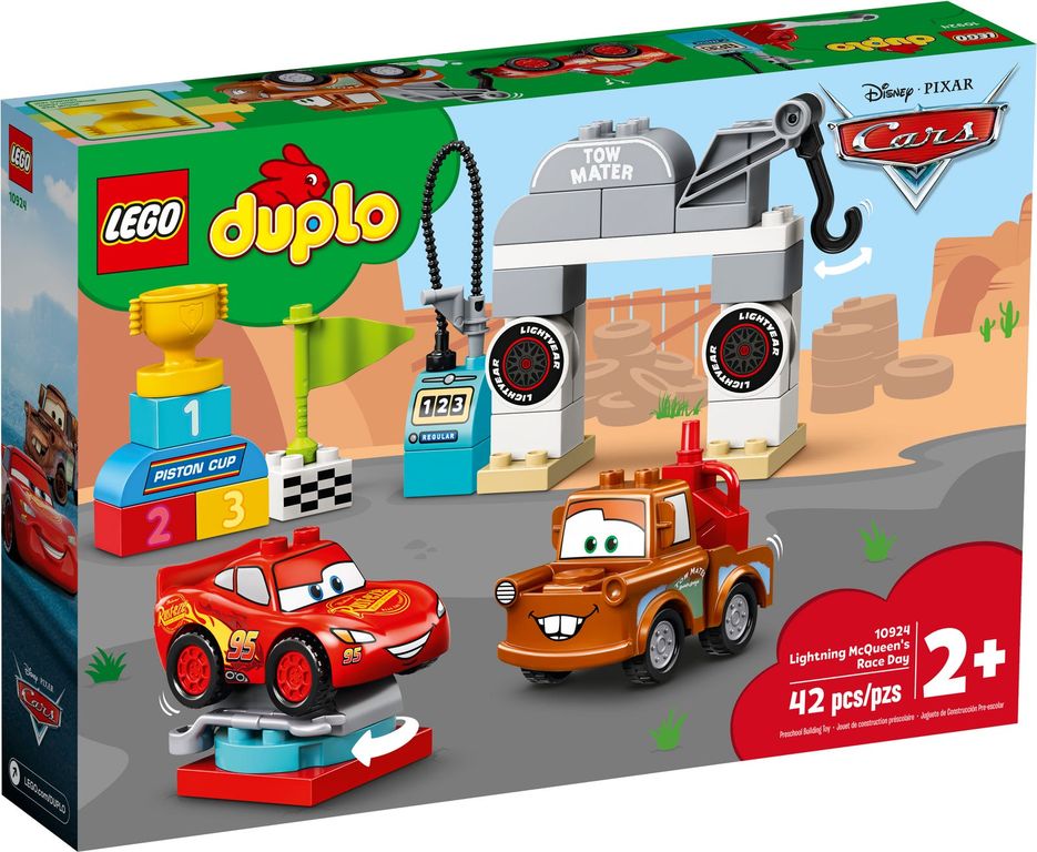 LEGO® DUPLO® Bliksem McQueen's racedag achterkant van de doos