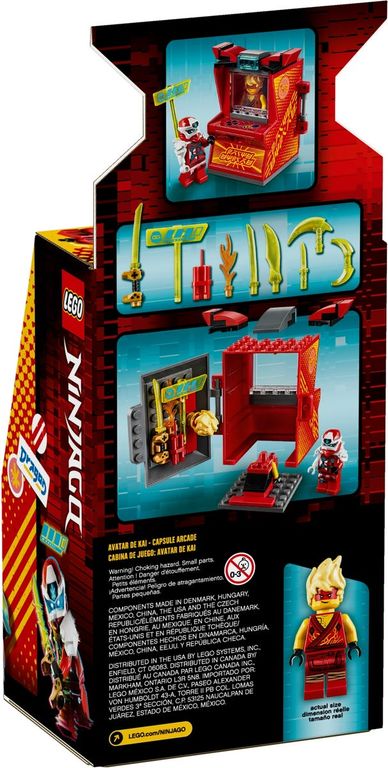 LEGO® Ninjago Cabina de Juego: Avatar de Kai parte posterior de la caja