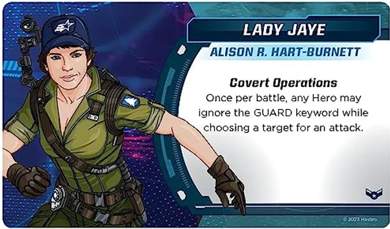 G.I. JOE Mission Critical: Vanguard Strike Lady Jaye karte