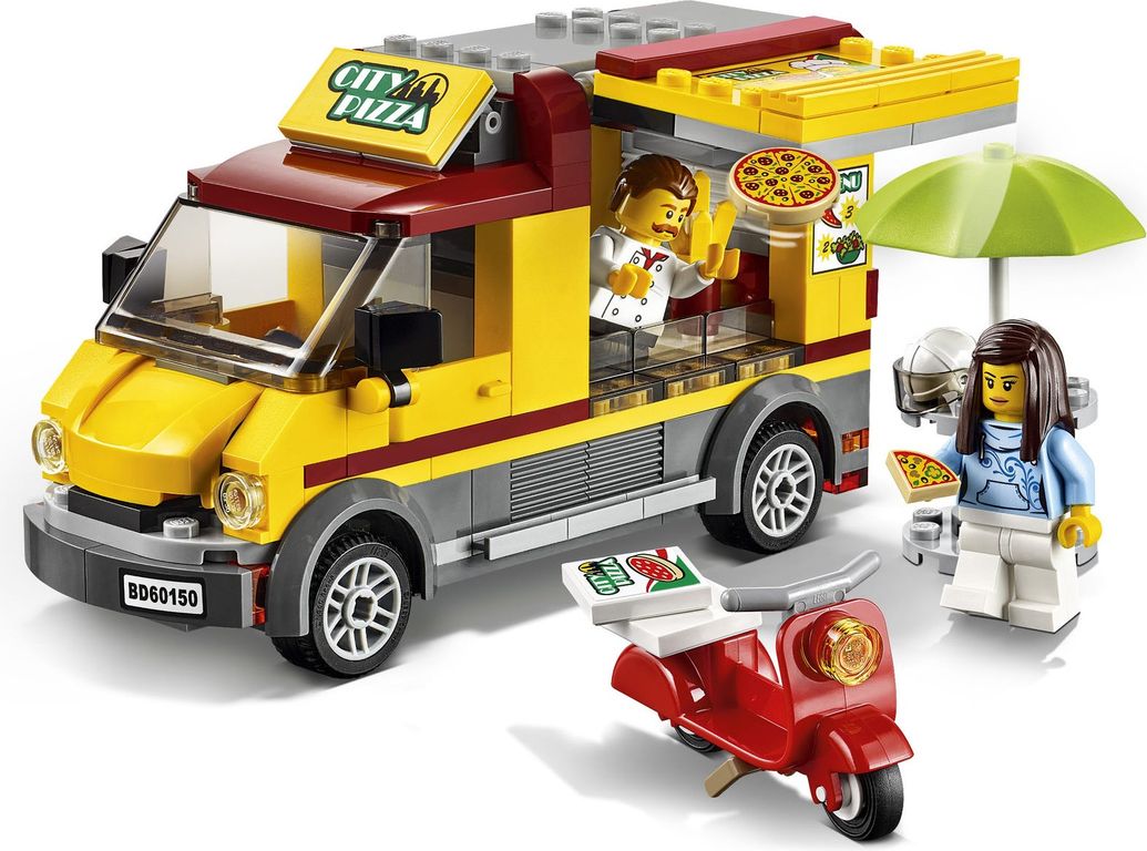 LEGO® City Pizza Van components