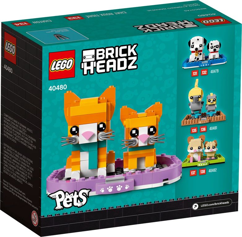 LEGO® BrickHeadz™ Ginger Tabby back of the box