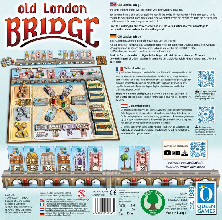 Old London Bridge parte posterior de la caja