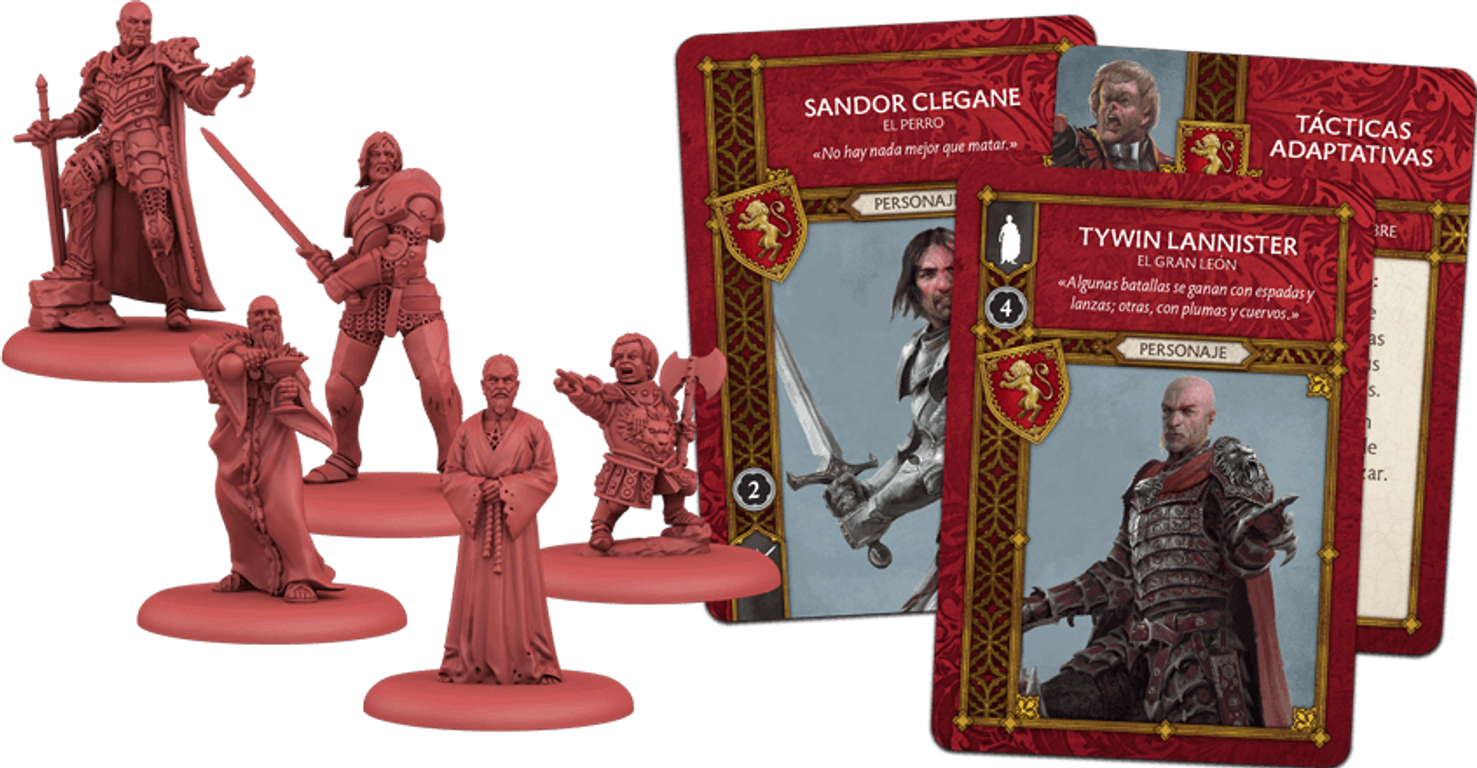 A Song of Ice & Fire: Tabletop Miniatures Game - Lannister Heroes I composants