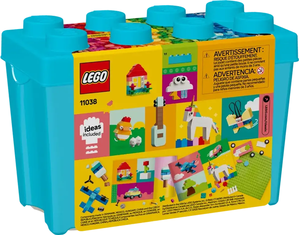 LEGO® Classic Vibrant Creative Brick Box back of the box