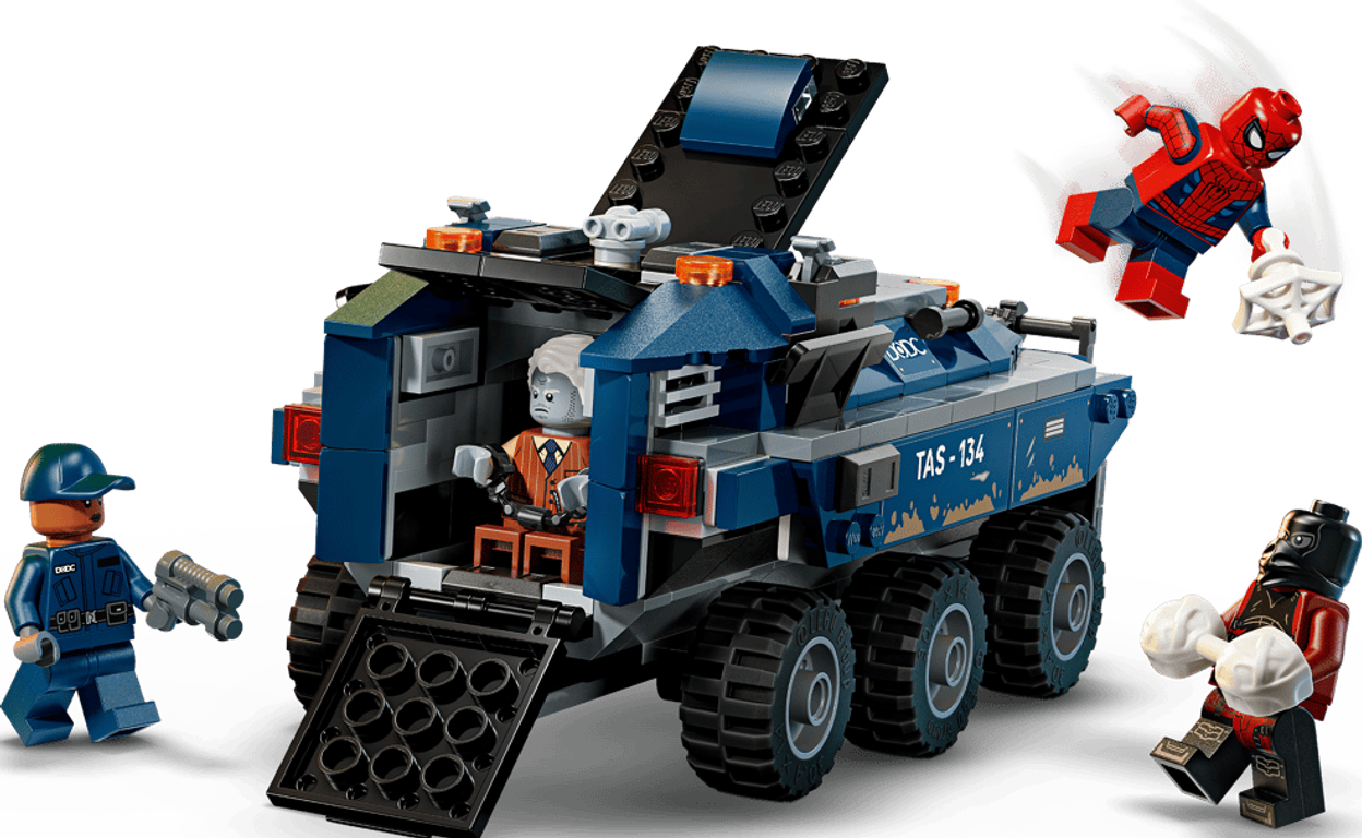 LEGO® Marvel Spider-Man: Inseguimento del trasportatore di detenuti componenti