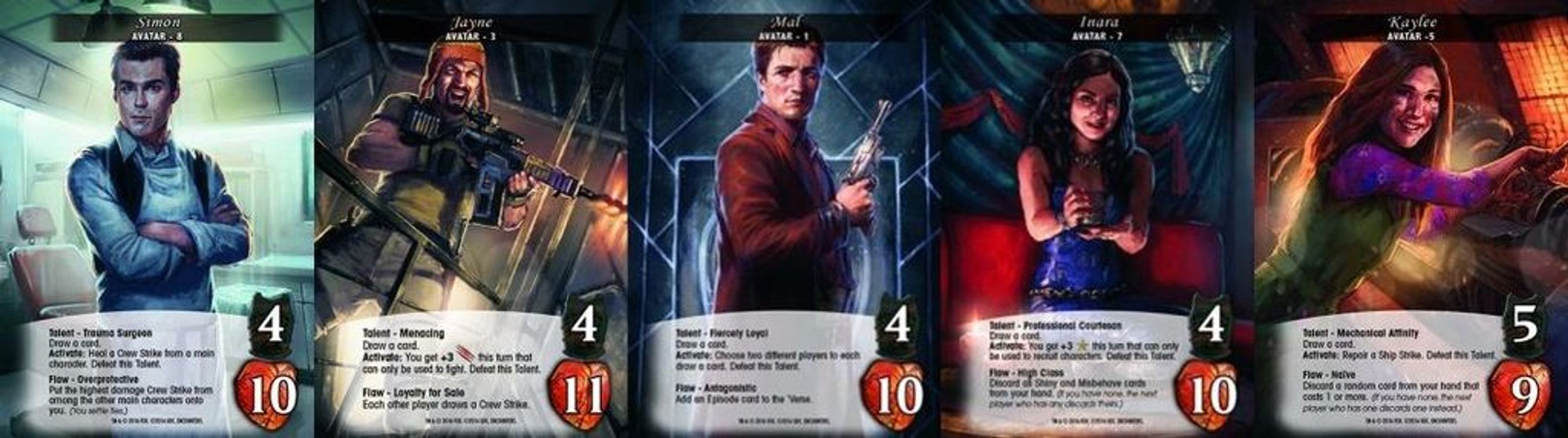 Legendary Encounters: A Firefly Deck Building Game cartes