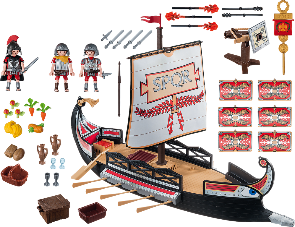 Playmobil® History Roman galley ship components