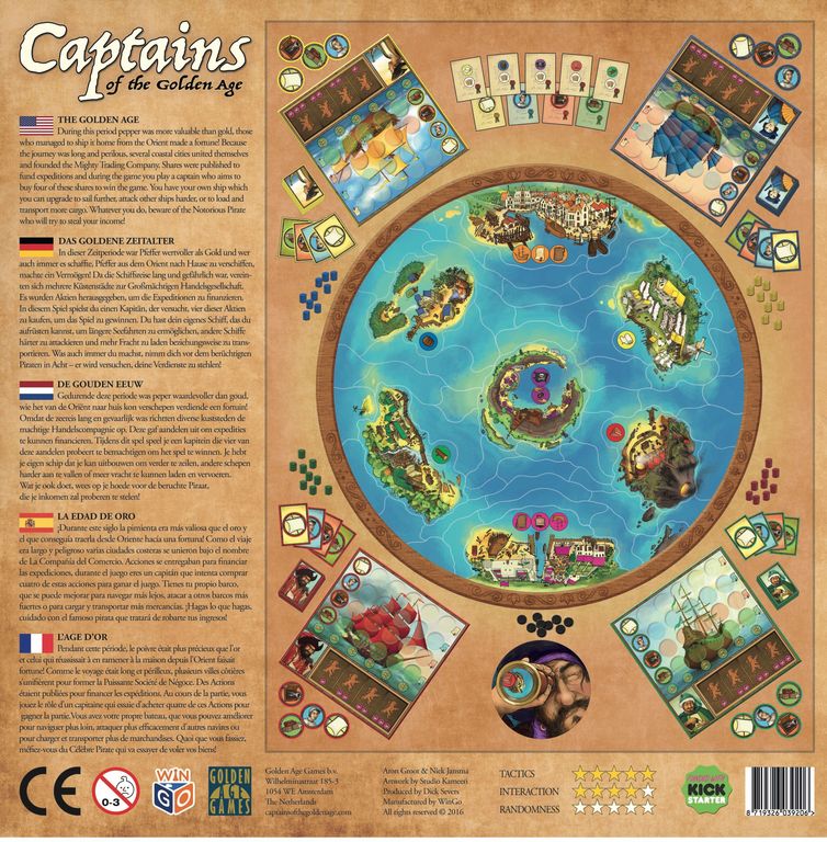 Captains of the Golden Age back of the box