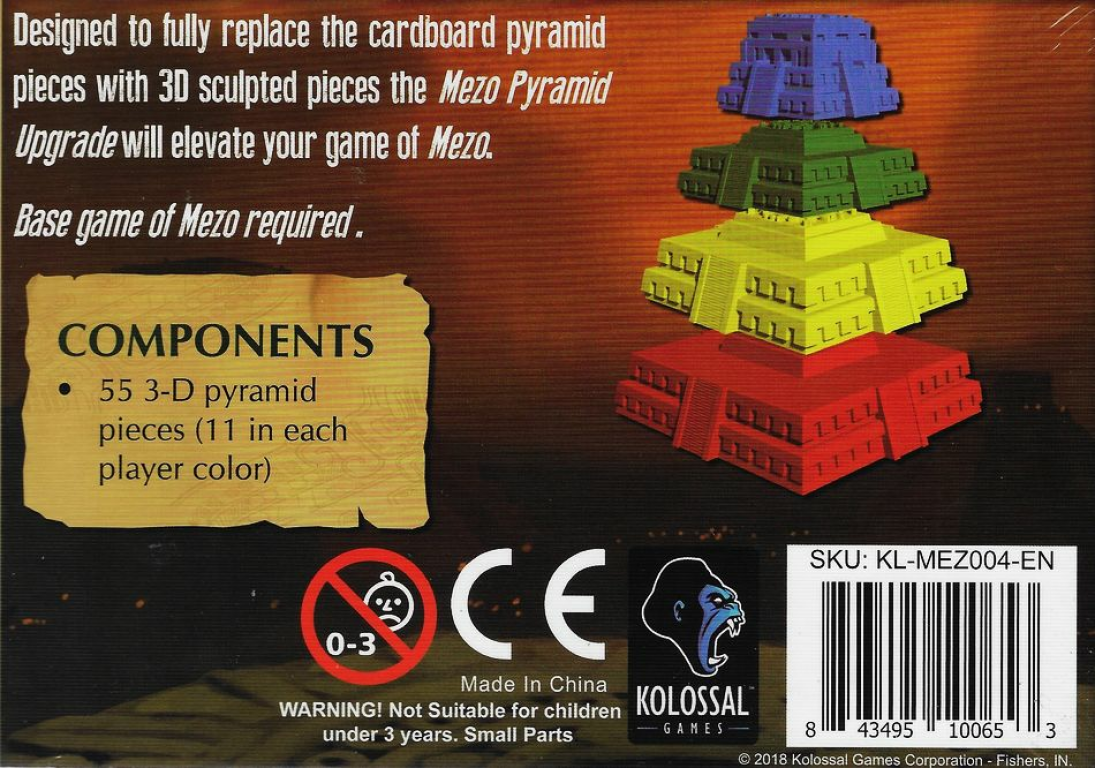 Mezo: Pyramid Pack parte posterior de la caja